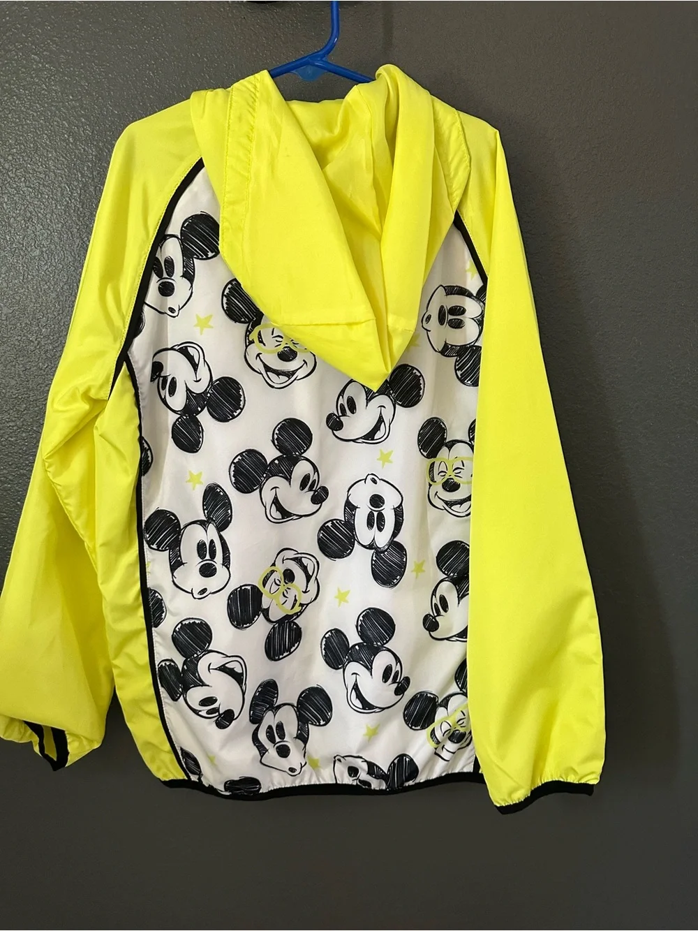 Disney Yellow and White Mickey Mouse Zip Hoodie Jacket